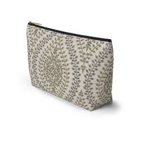 Mumbai Lace Accessory Pouch w T-bottom in Brown